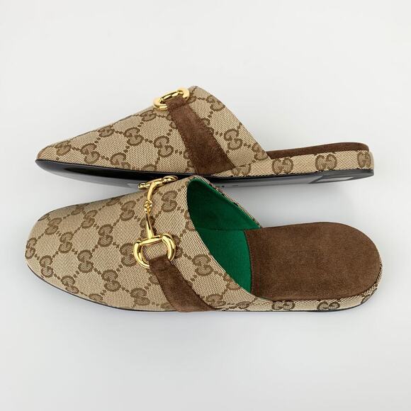 NIB Gucci monogram print slippers size 38 shoes - Picture 4 of 10